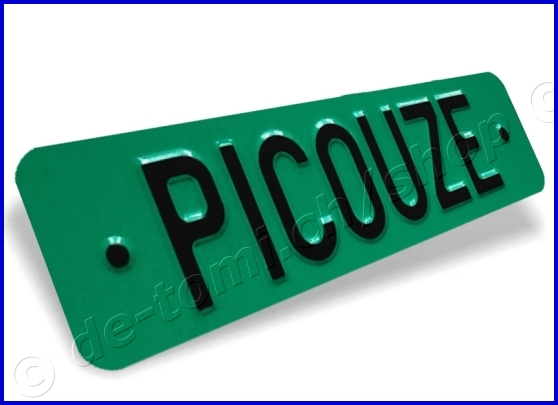 Plaque avant verte 80x300 mm "texte noir"